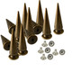 Plastic Spike Studs (10mm x 29mm) with Base Pin - Pack of 100